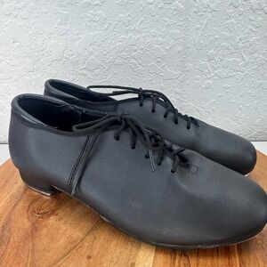Bloch Tap Shoes Womens 10.5 Black Leather Lace Up T950c Dance Shoes